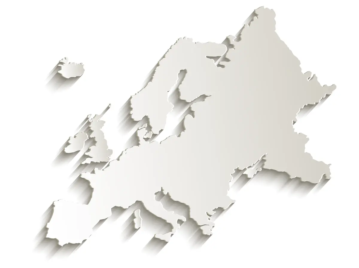 Illustration von Europa – Verkaufsgebiet KD-Fleisch GmbH